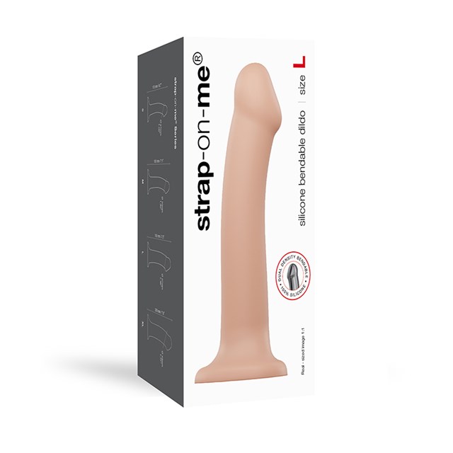 Böjbar Dildo Dual Density Large - 19 cm