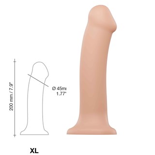 Böjbar Dildo Dual Density Xl - 20 Cm