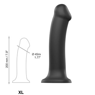 Böjbar Dildo Dual Density Xl - 20 Cm