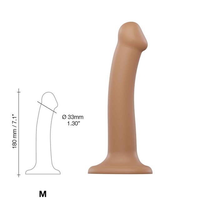 Böjbar Dildo Dual Density Medium - 18 cm