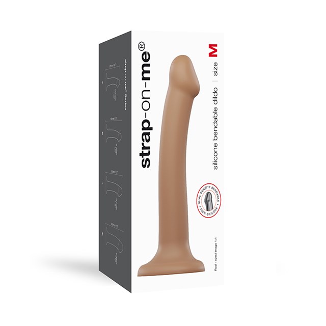 Böjbar Dildo Dual Density Medium - 18 cm