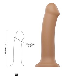 Böjbar Dildo Dual Density Xl - 20 Cm