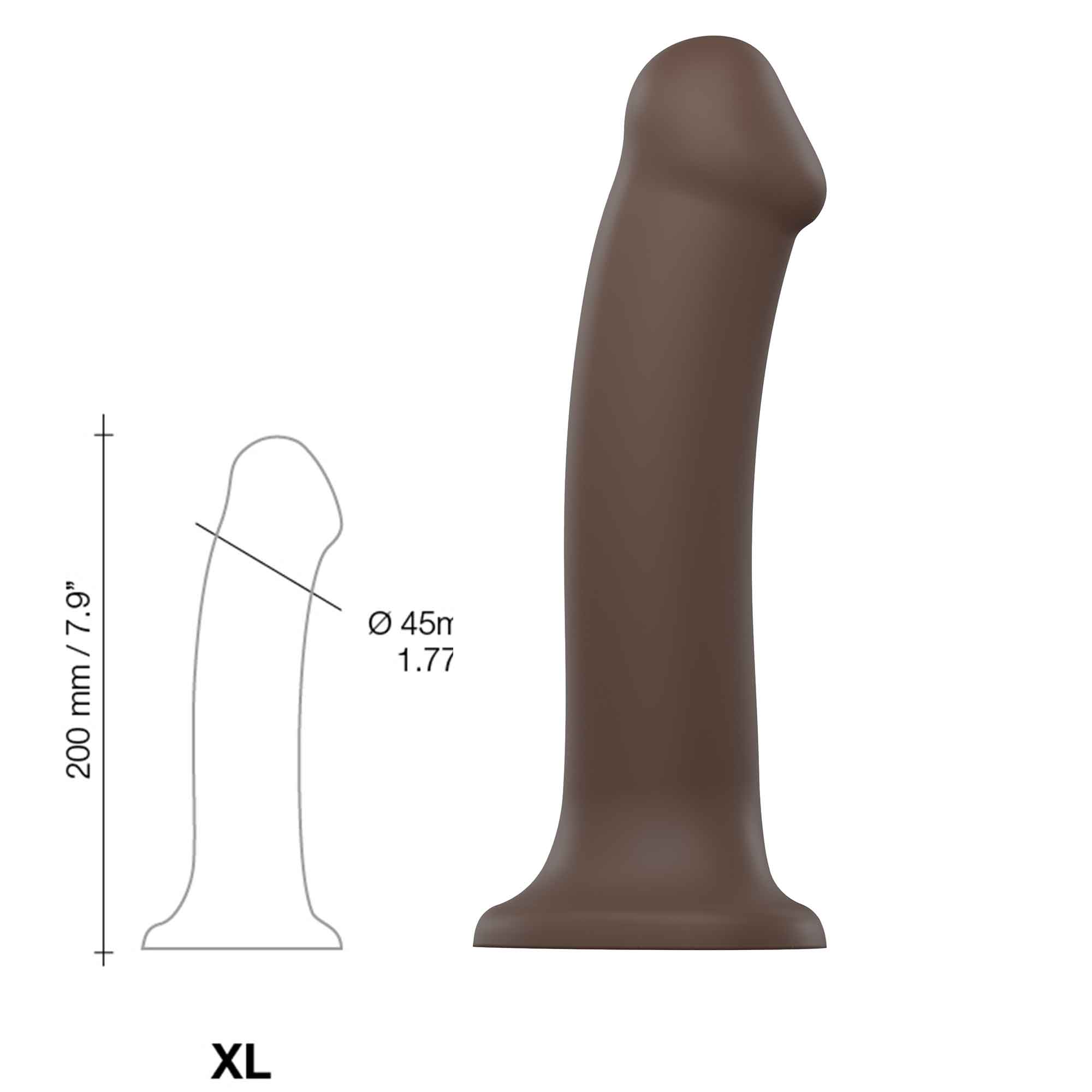 Böjbar Dildo Dual Density XL - 20 cm