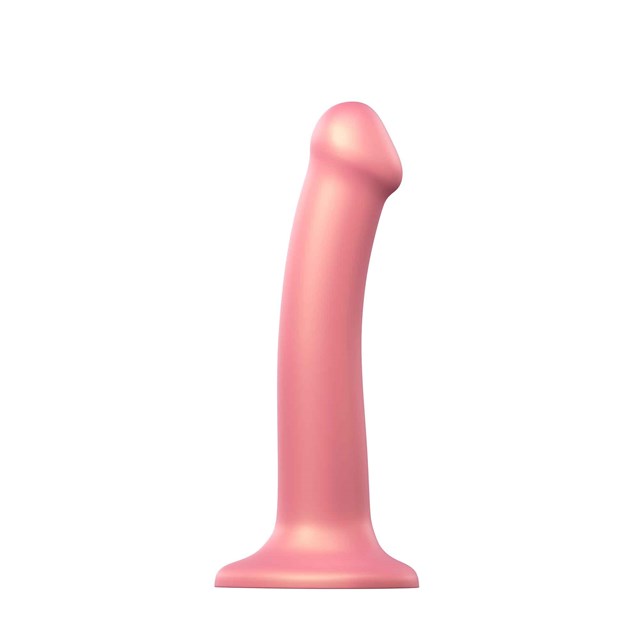 Mono Density Dildo Metallic Shine Pink - 18 cm