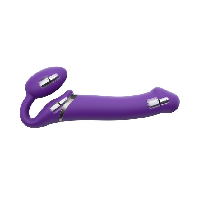 Vibrating Bendable Dildo - Violet Medium