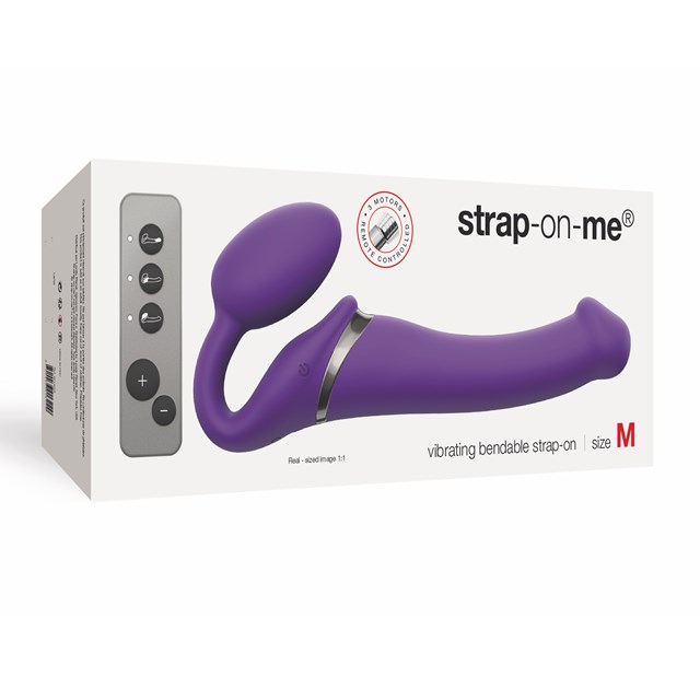 Vibrating Bendable Dildo - Violet Medium