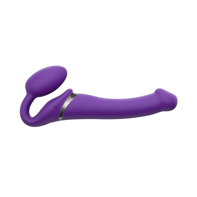 Vibrating Bendable Dildo - Violet Medium