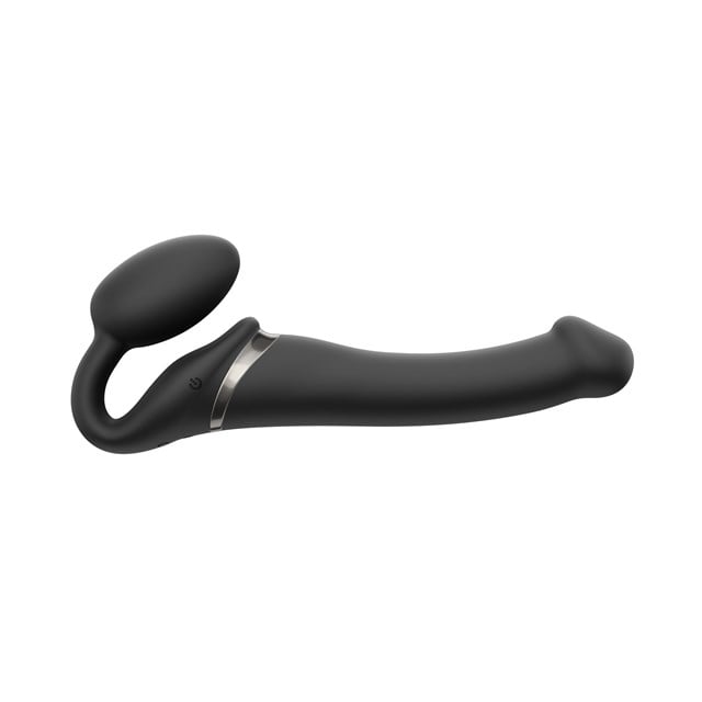 Vibrating Bendable Dildo - Black Medium