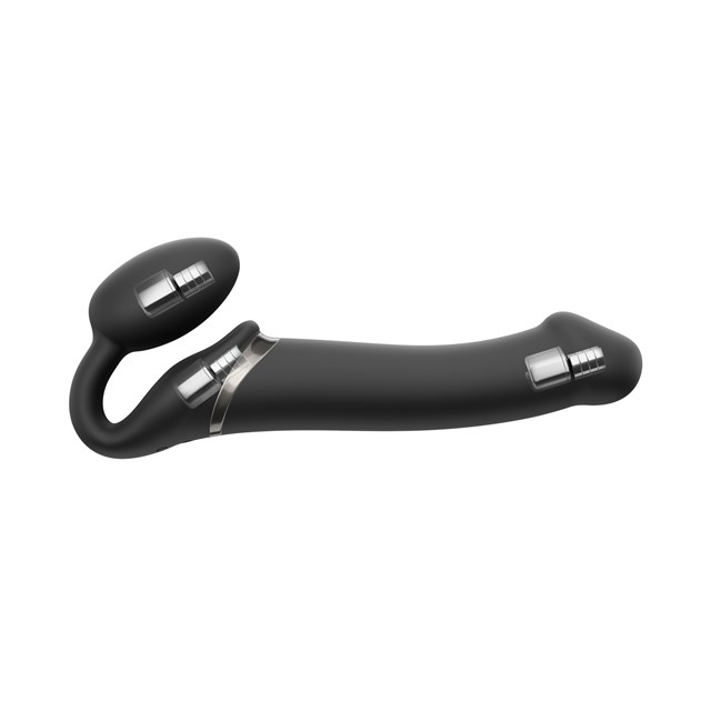 Vibrating Bendable Dildo - Black Large