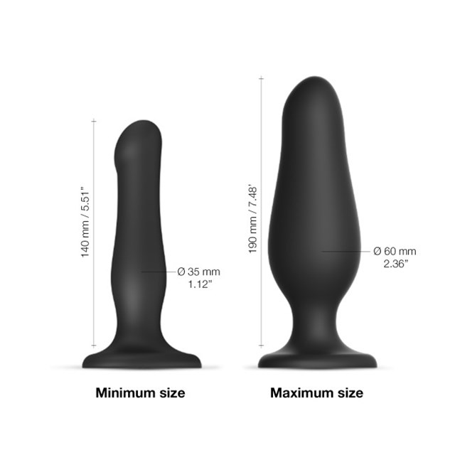 INFLATABLE DILDO PLUG - SVART - ONE SIZE ADJUSTABLE