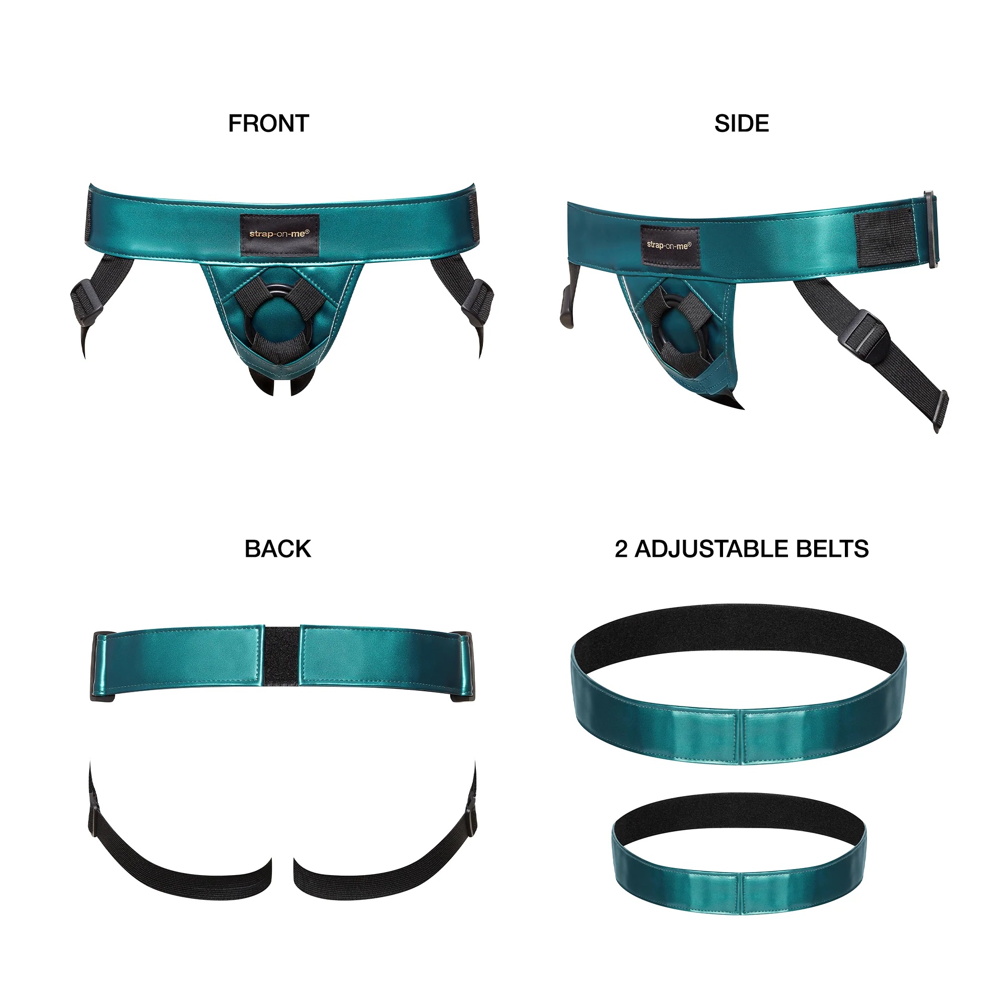 LEATHERETTE HARNESS CURIOUS - Metallic Green