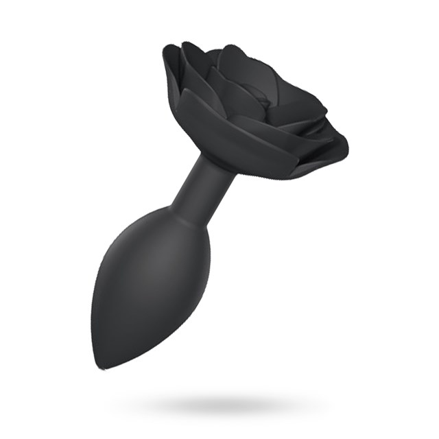 OPEN ROSES BUTTPLUG SIZE L - BLACK ONYX