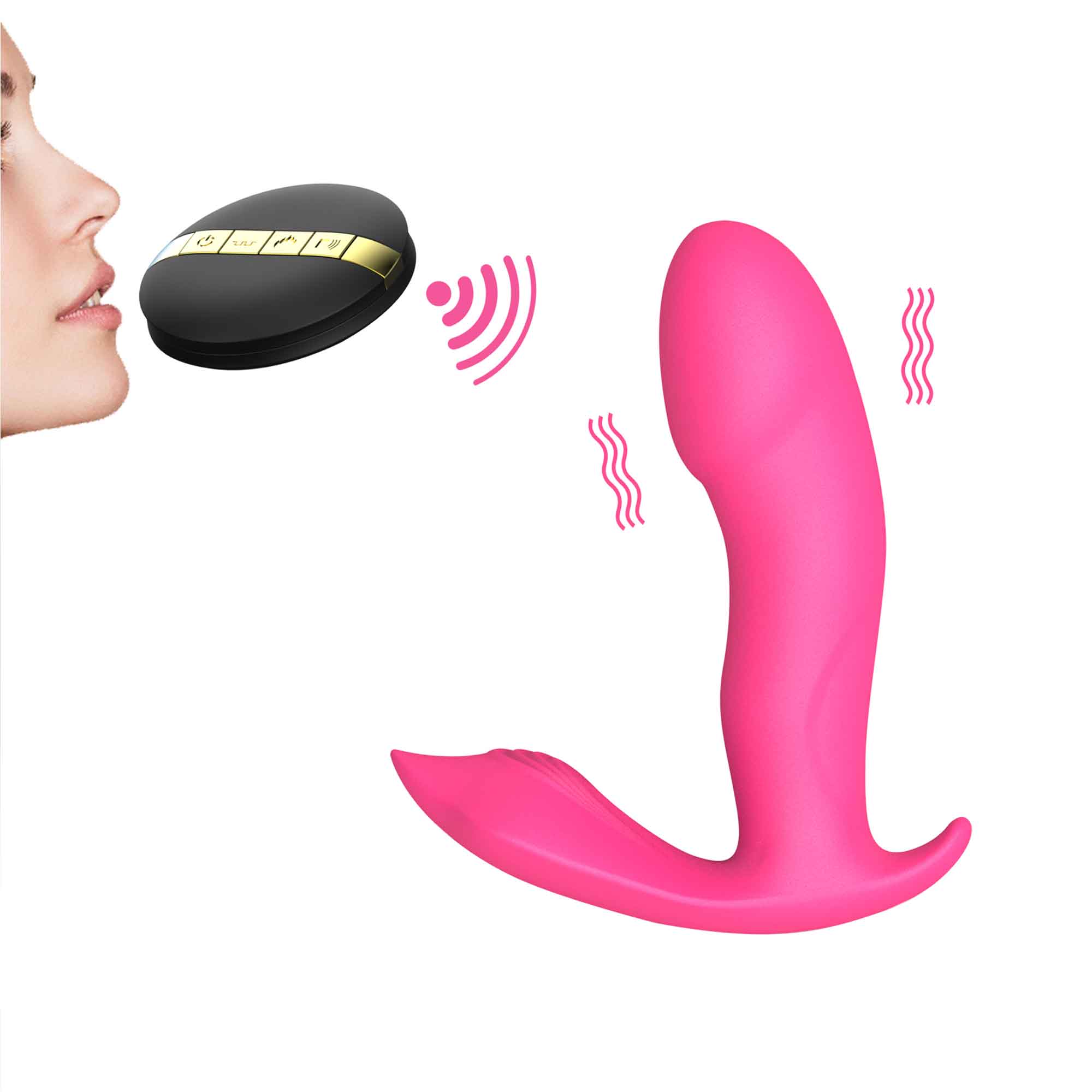 Secret Clit Hot Pink - Vibrator med röstkontrill
