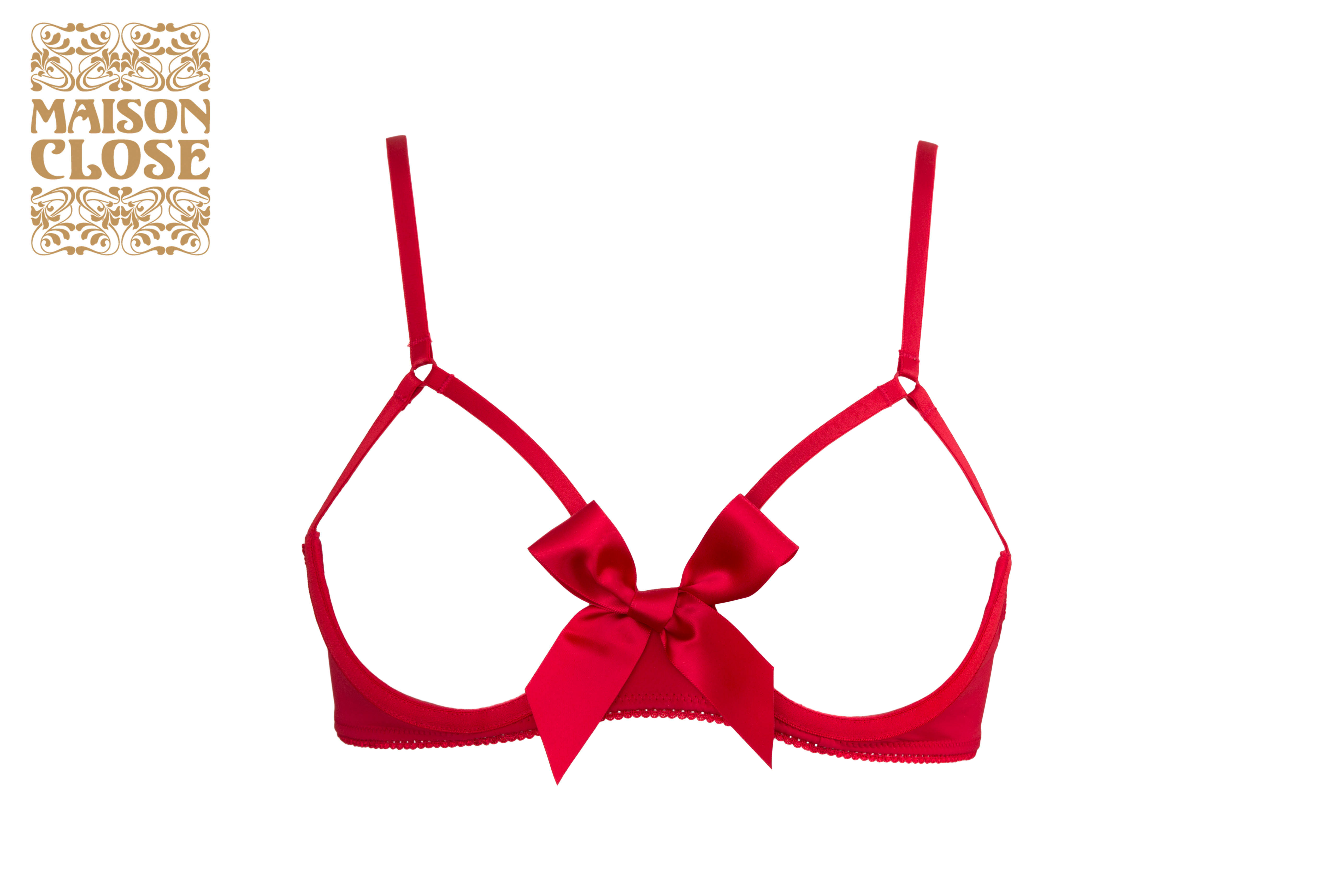 Le Petit Secrets Naked Breast Bra Red | SEXIGA KLÄDER - SEXIGA UNDERKLÄDER - BH-set | Intimast