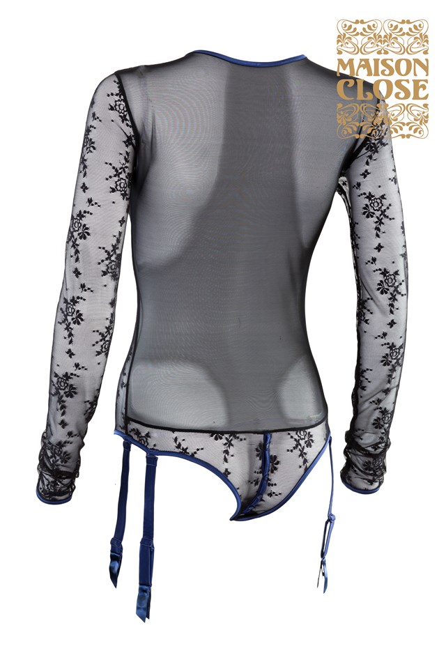 VERTIGE D'AMOUR TANGA BODY - BLACK/NAVY