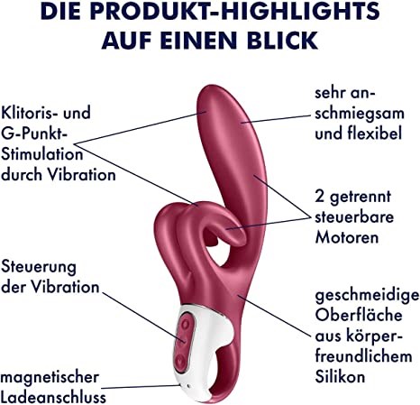 SATISFYER TOUCH ME RABBITVIBRATOR - RÖD