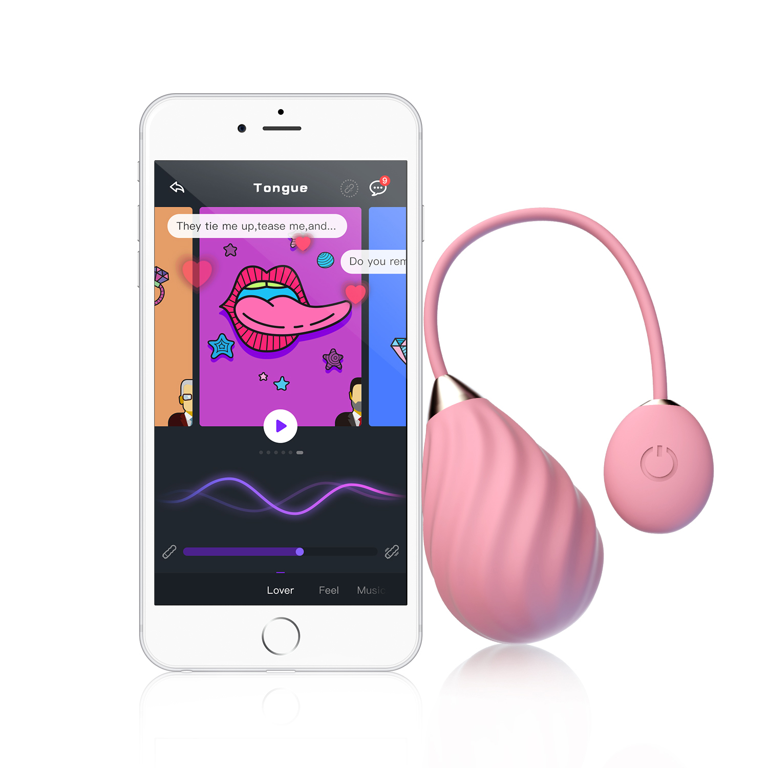 MAGIC MOTION - MAGIC SUNDAE APP CONTROLLED LOVE EGG PINK