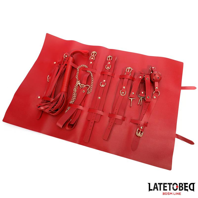 7-pcs Bondage Set With Bag Red