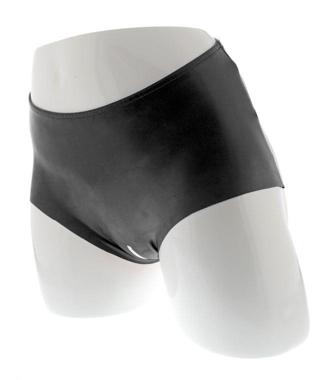 DATEX BLACK SHORT WITH OPEN CROTCH