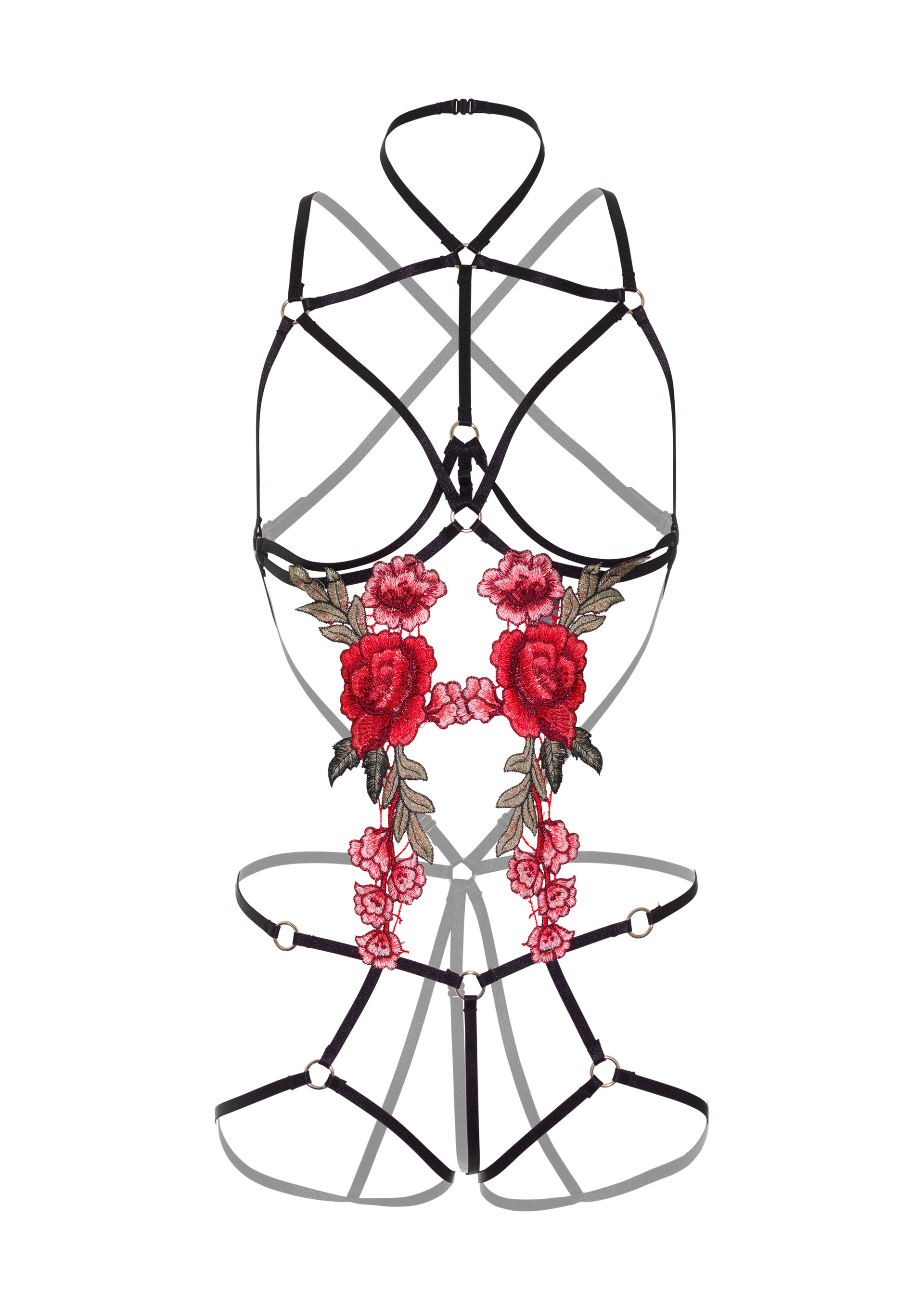 Roses Strappy Teddy med Pasties