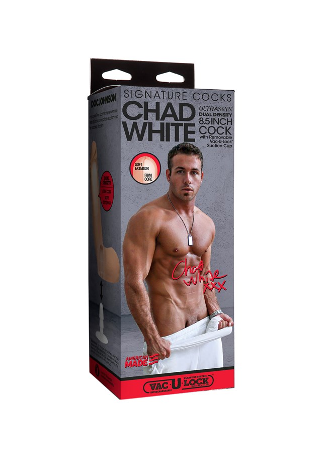 Chad White 22cm Ultraskyn Dildo med Vac-U-Lock