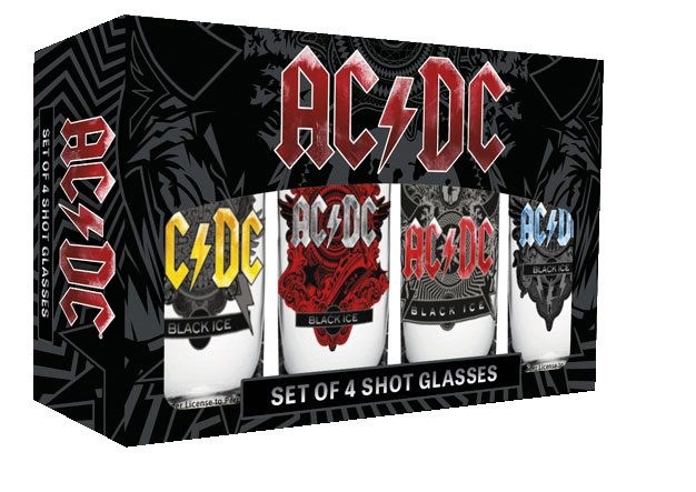 AC/DC Shotglas 4-Pack Black Ice | Handla diskret
