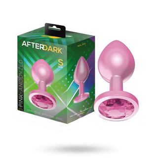 Anodyzed Anal Plug Pink With Jewel Small