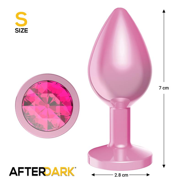 Anodyzed Anal Plug Pink With Jewel Small