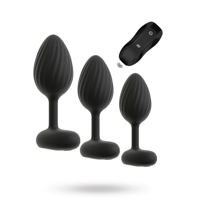RC Butt Plug Set with Vibration