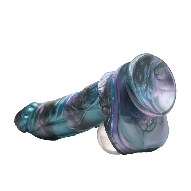 Astro-Thrust - Thrusting and Vibrating Silicone Dildo - Blue/Purple