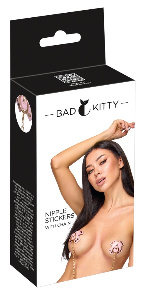Nipple Stickers with Chain Pink