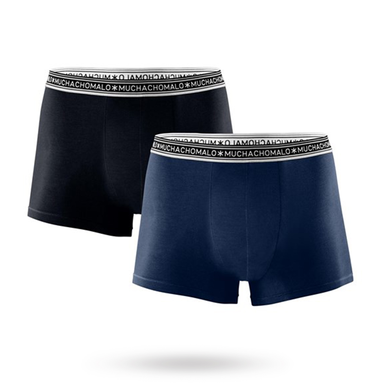 Bamboo Solid Black/Navy - 2-pack Trunks