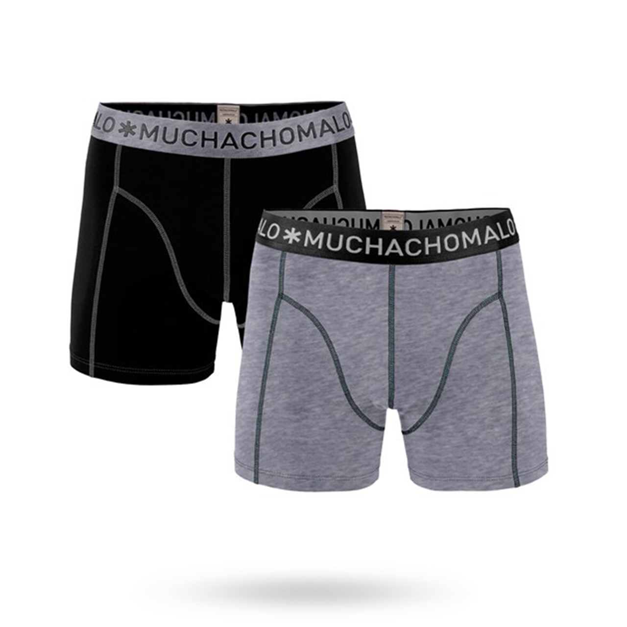 Basic Grey/Black - 2-pack Boxershorts