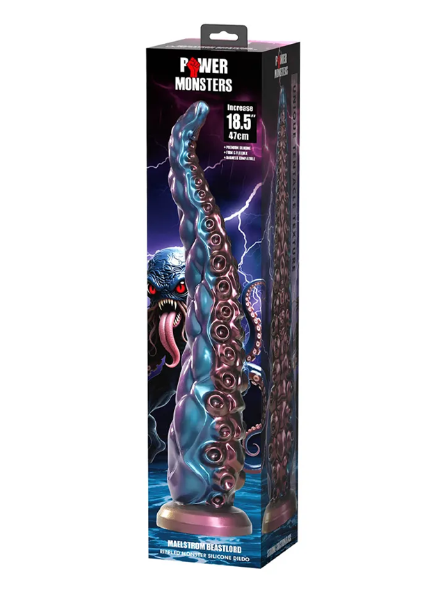 Beastlord Rippled Monster Silicone Dildo 47 cm