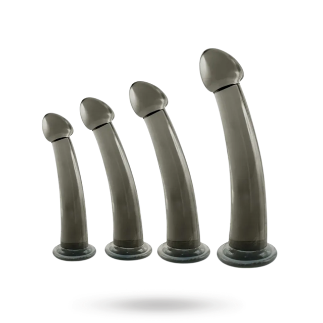 Black Axinite 4 in 1 Anal Plug Kit Set