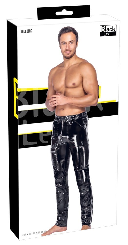 Tight Vinyl Trousers Black