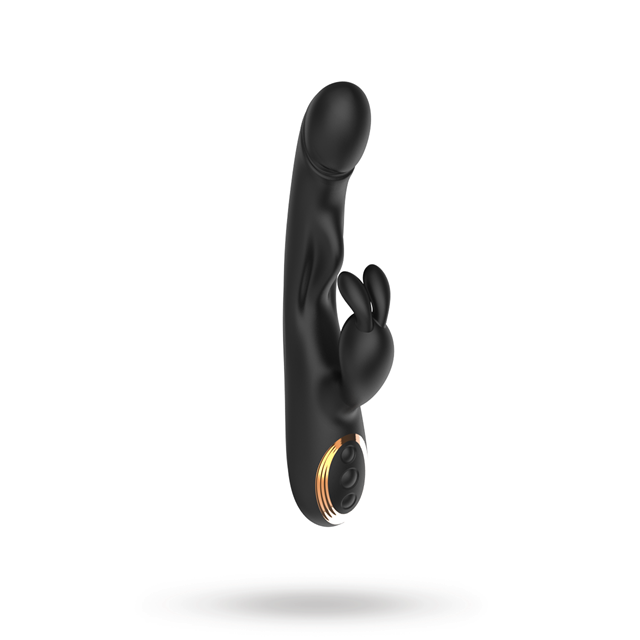 Black Vibrating G-Spot Rabbit Vibrator