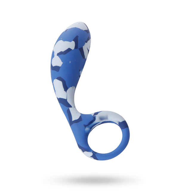 Blue Camo Silicone Buttplug 12.7 cm