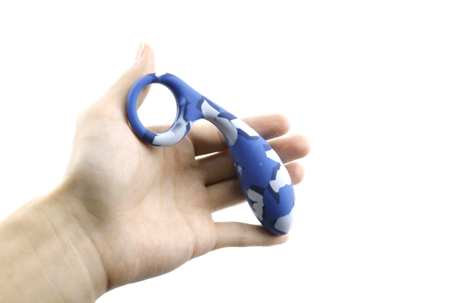 Blue Camo Silicone Buttplug 12.7 cm