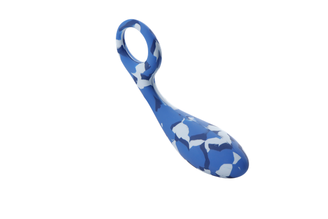 Blue Camo Silicone Buttplug 12.7 cm