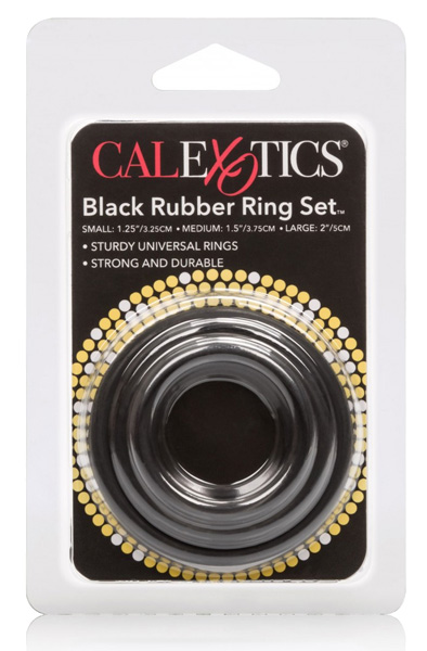Cal Exotics Black Rubber Ring Set | Handla diskret