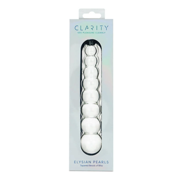 Clarity Elysian Pearls Glass Dildo