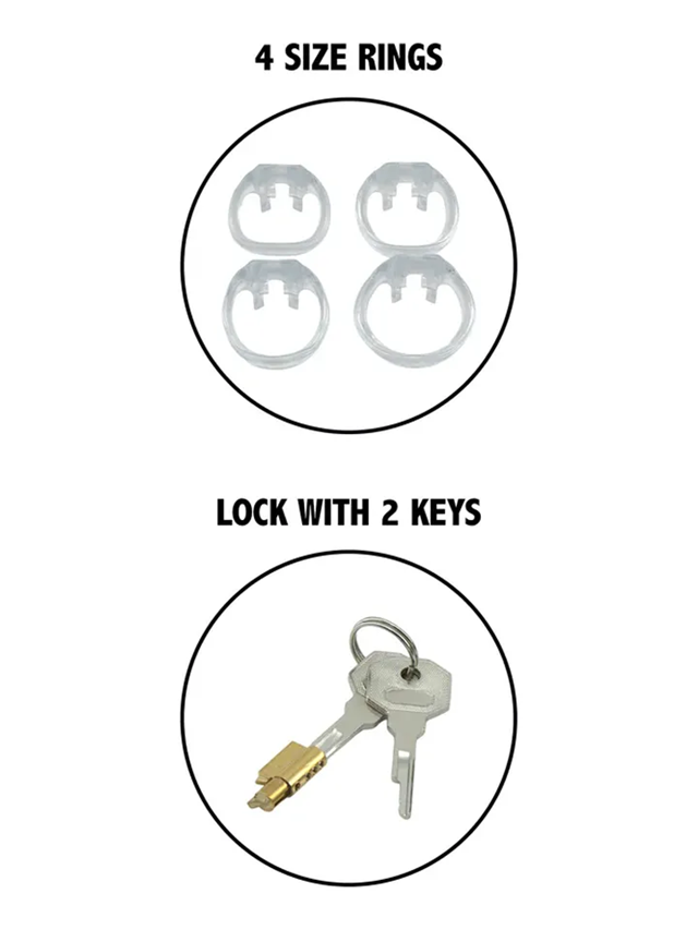 Clear Control Cock Cage Long