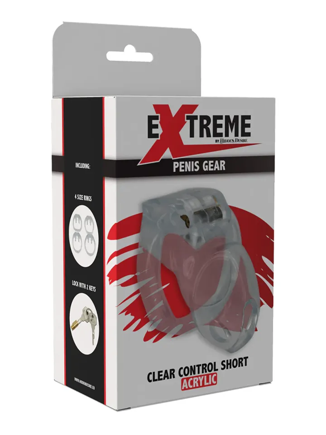 Clear Control Cock Cage Short