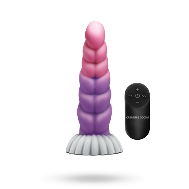 Cloud Rider - Vibrating Unicorn Silicone Dildo - Purple/Pink