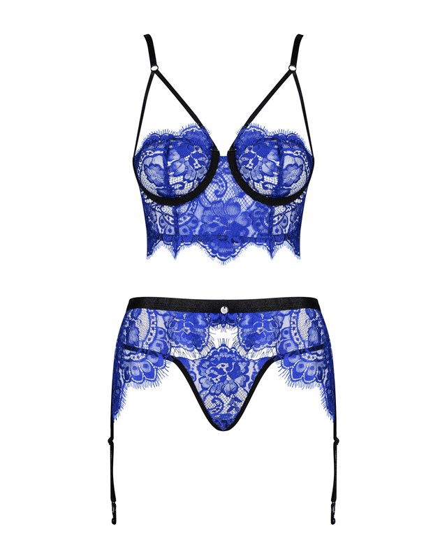 COBALTESS - SET MED STRUMPEBANDSHÅLLARE L/XL