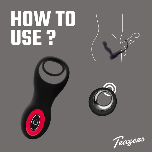 Cock & Ball Ring Prostate Vibrator With Remote