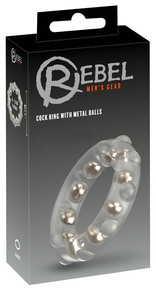 Cock Ring with Metal Balls