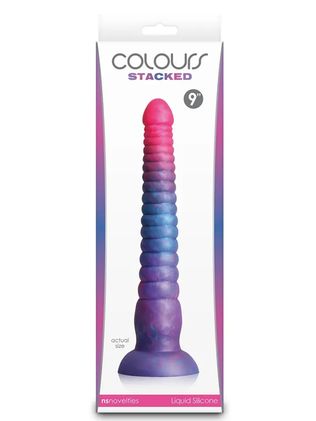 Colours Stacked Dildo Pink/Blue 23 cm