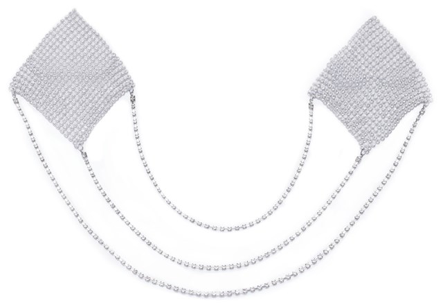 Nipple Stickers Square Silver